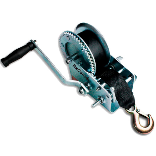 Лебёдка ручная барабанная, 1,1 т. с текстильной лентой 10 м. Лебёдка ручная барабанная, 1,1 т. с текстильной лентой 10 м.